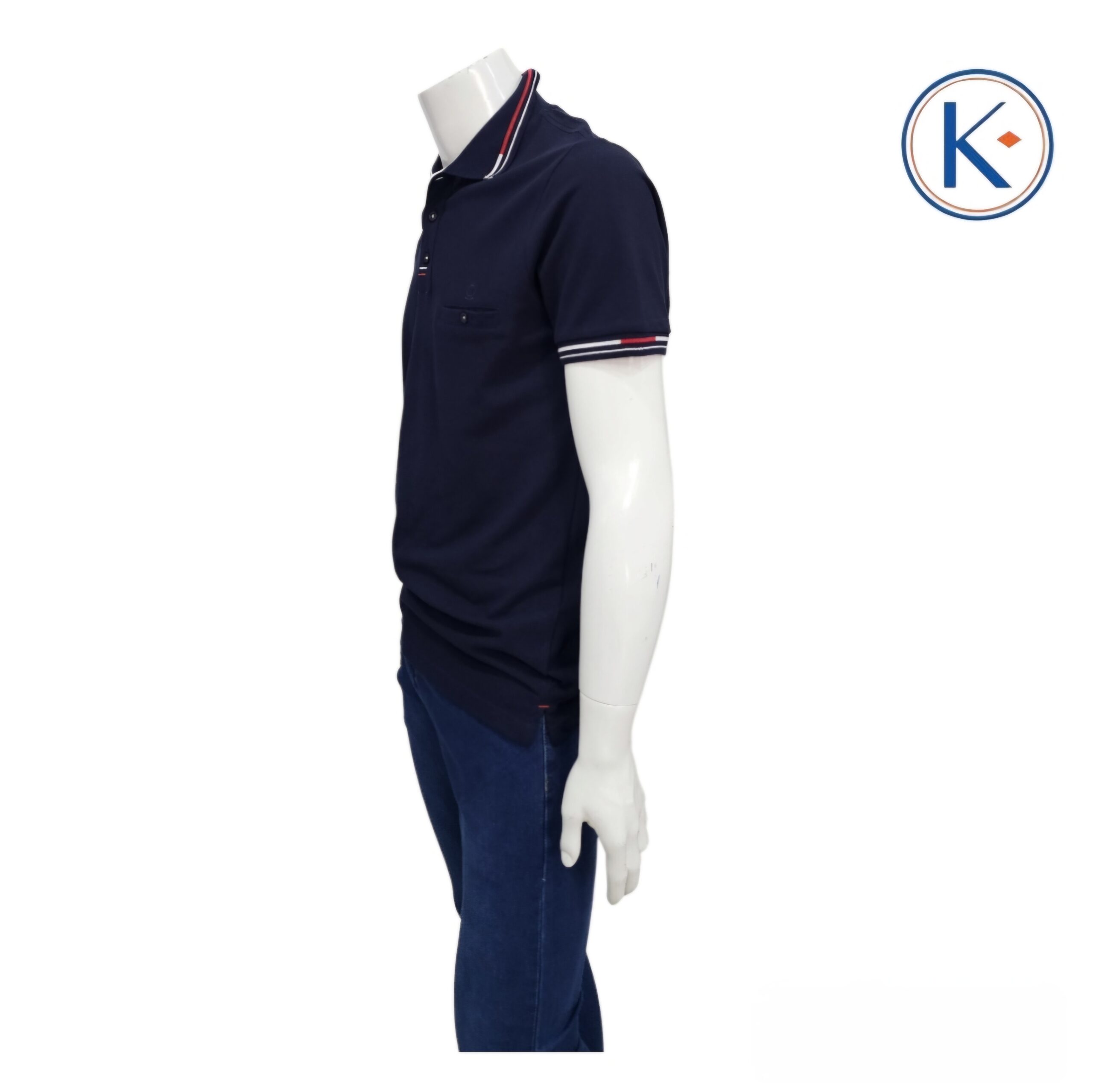 Polo con bolsillo en manga corta para hombre