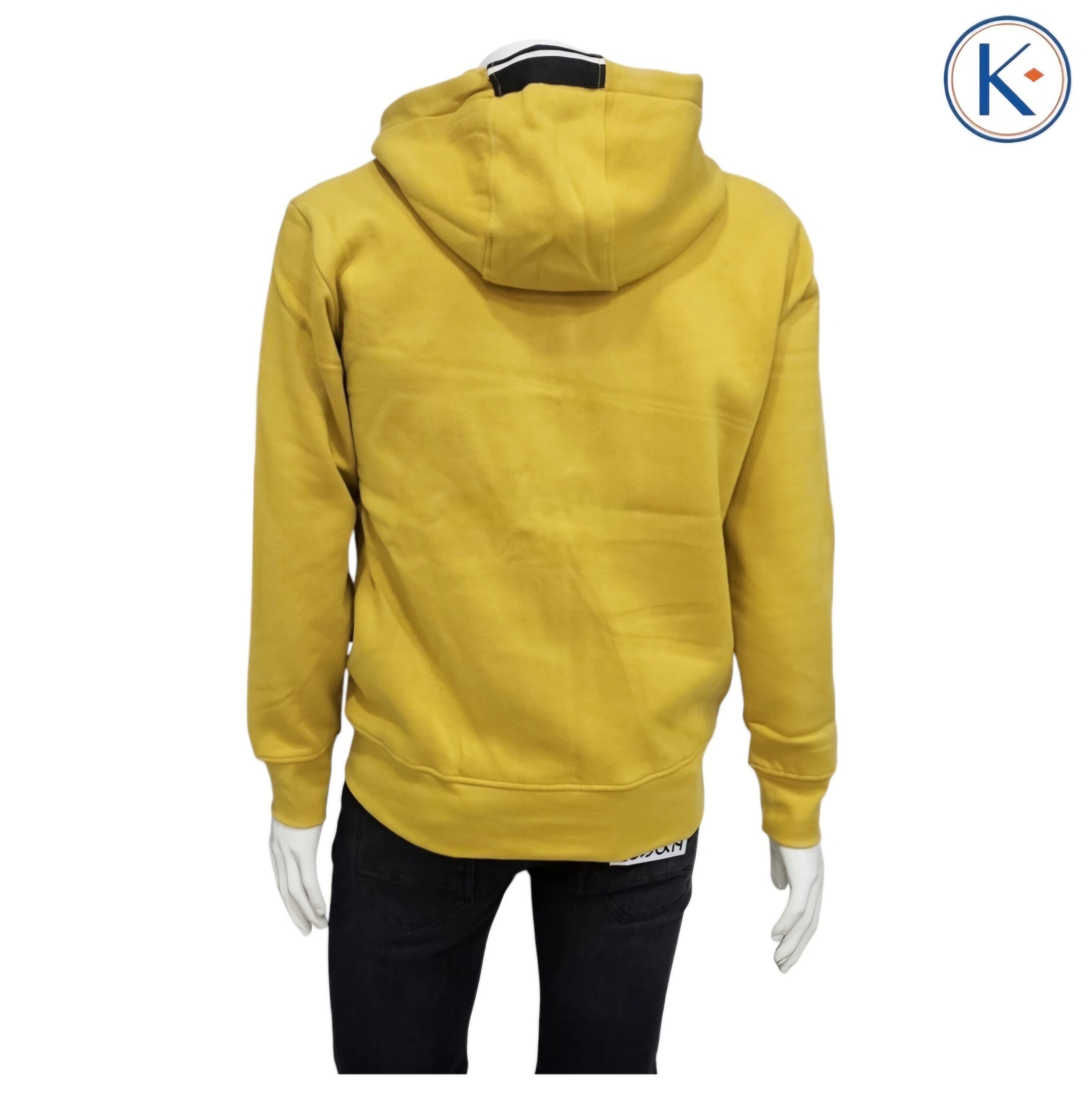 Sudadera con capucha mostaza para chico