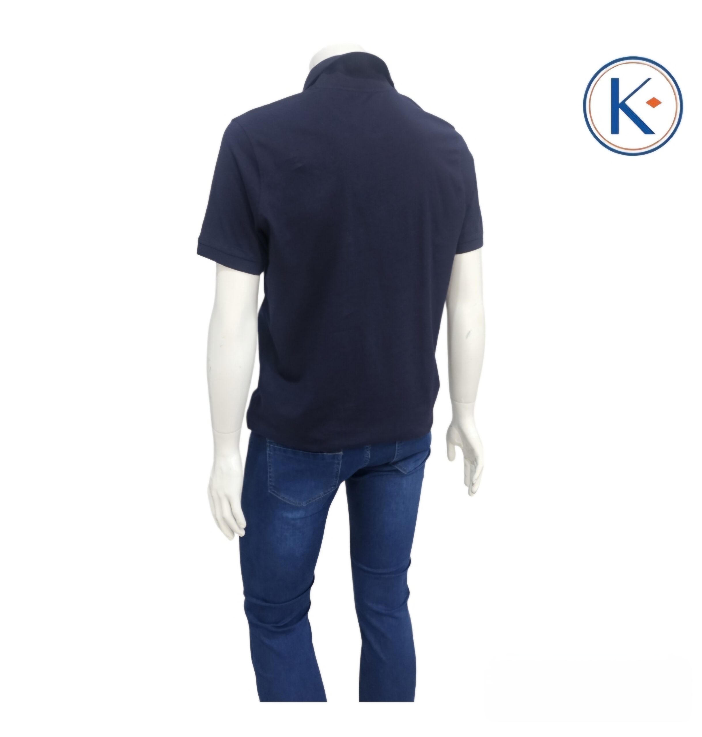 Polo liso con bolsillo en manga corta para hombre