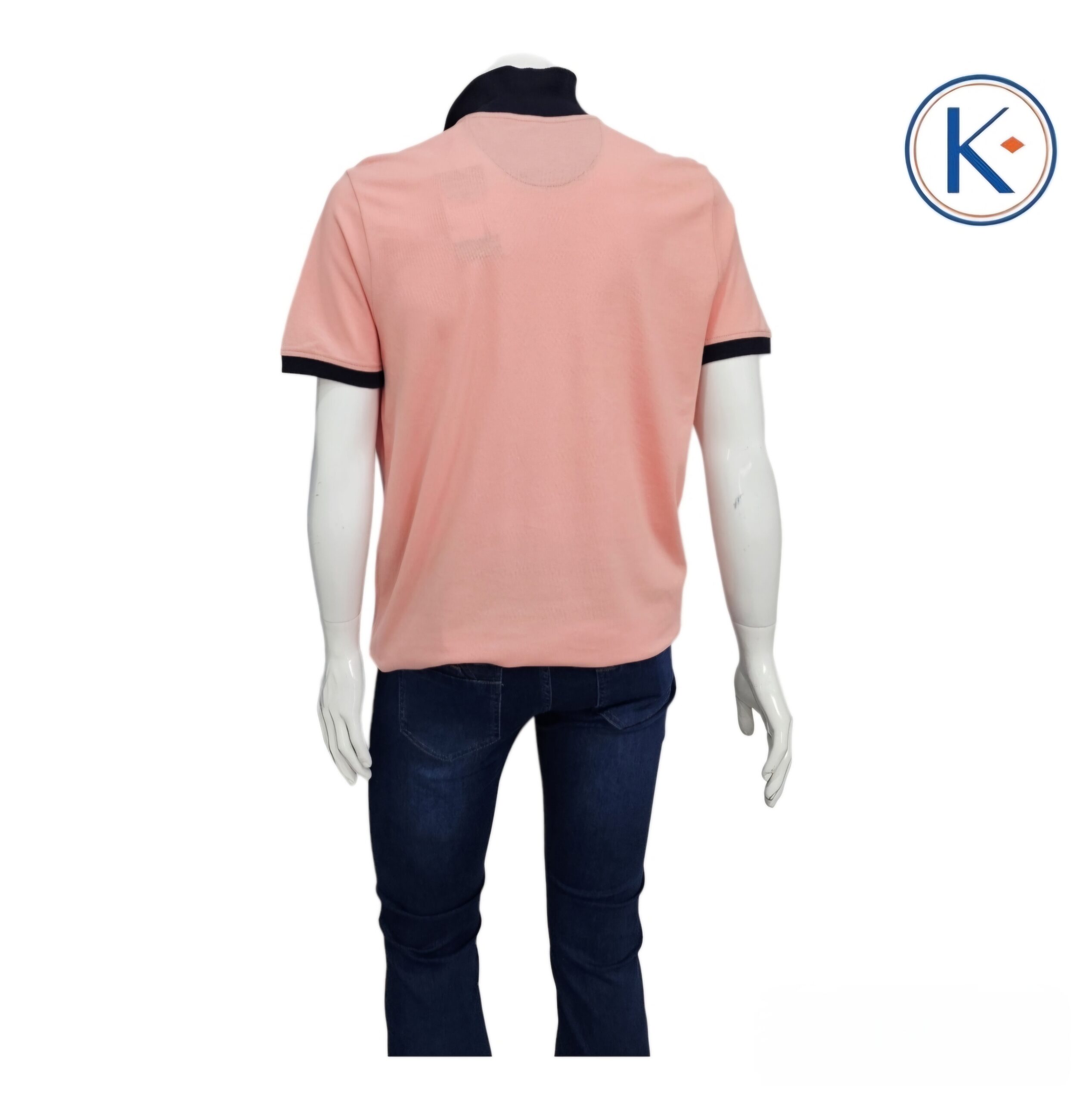 Polo cuello marino con bolsillo en manga corta para hombre