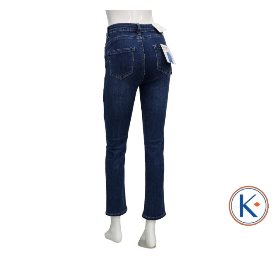Pantalón recto tiro alto push up mujer