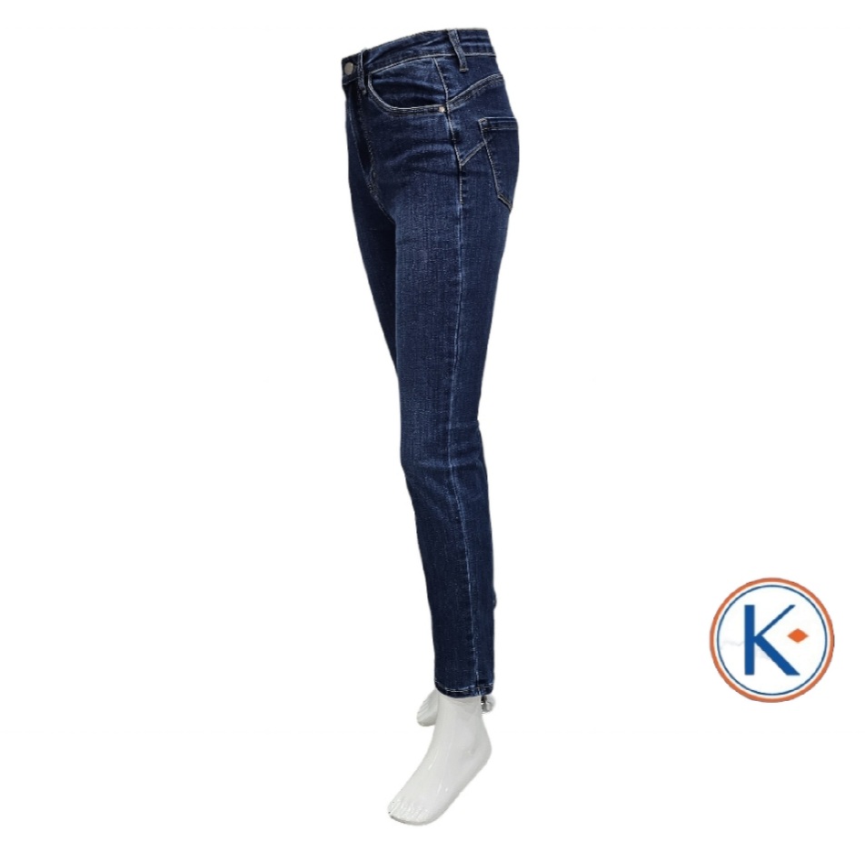 Pantalón recto tiro alto push up mujer