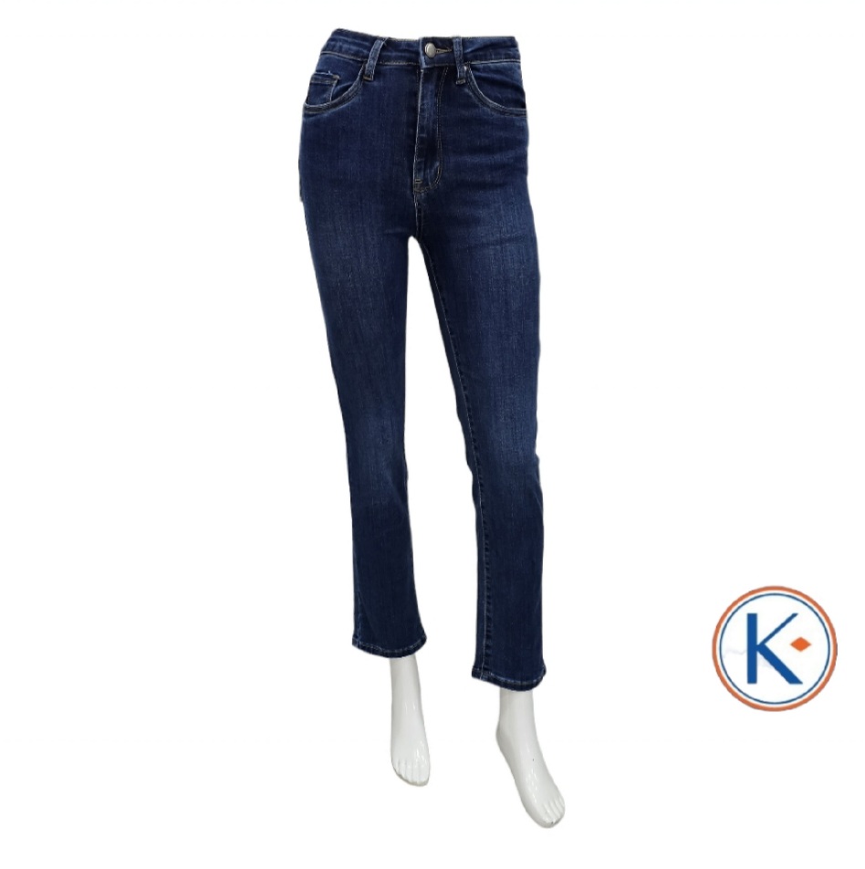 Pantalón recto tiro alto push up mujer