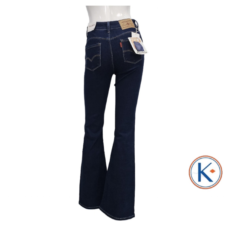 Vaquero oscuro campana push up para mujer