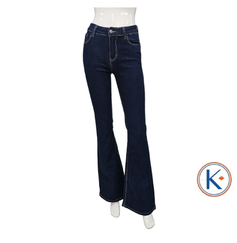 Vaquero oscuro campana push up para mujer