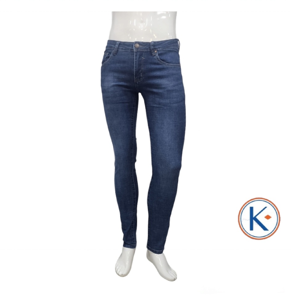 Vaquero elástico pitillo denim medio para hombre