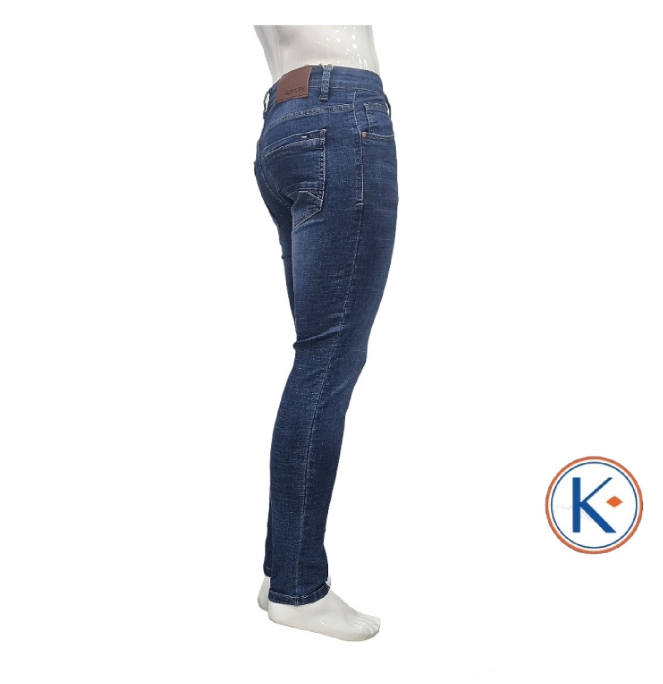 Vaquero elástico pitillo denim medio para hombre