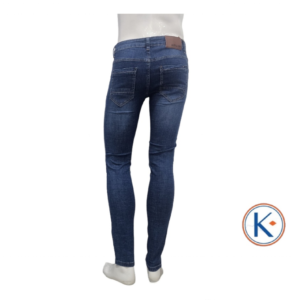 Vaquero elástico pitillo denim medio para hombre