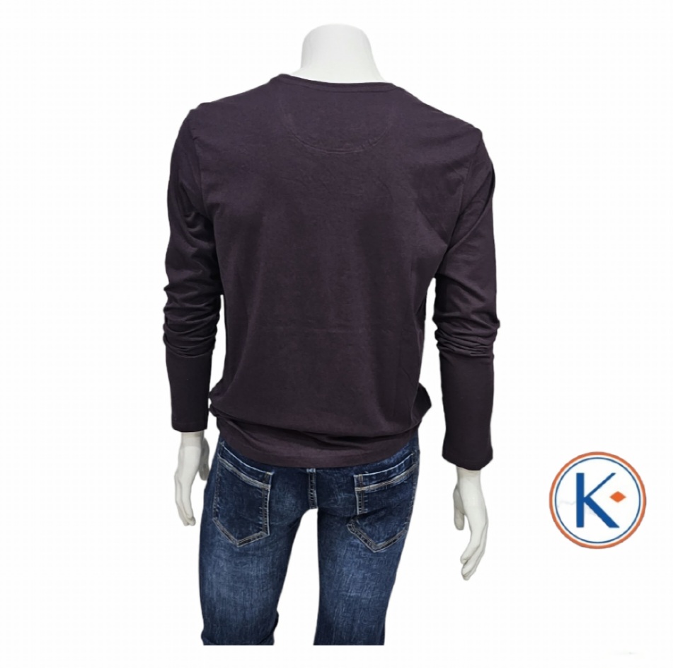 Camiseta manga larga burdeos hombre Losan