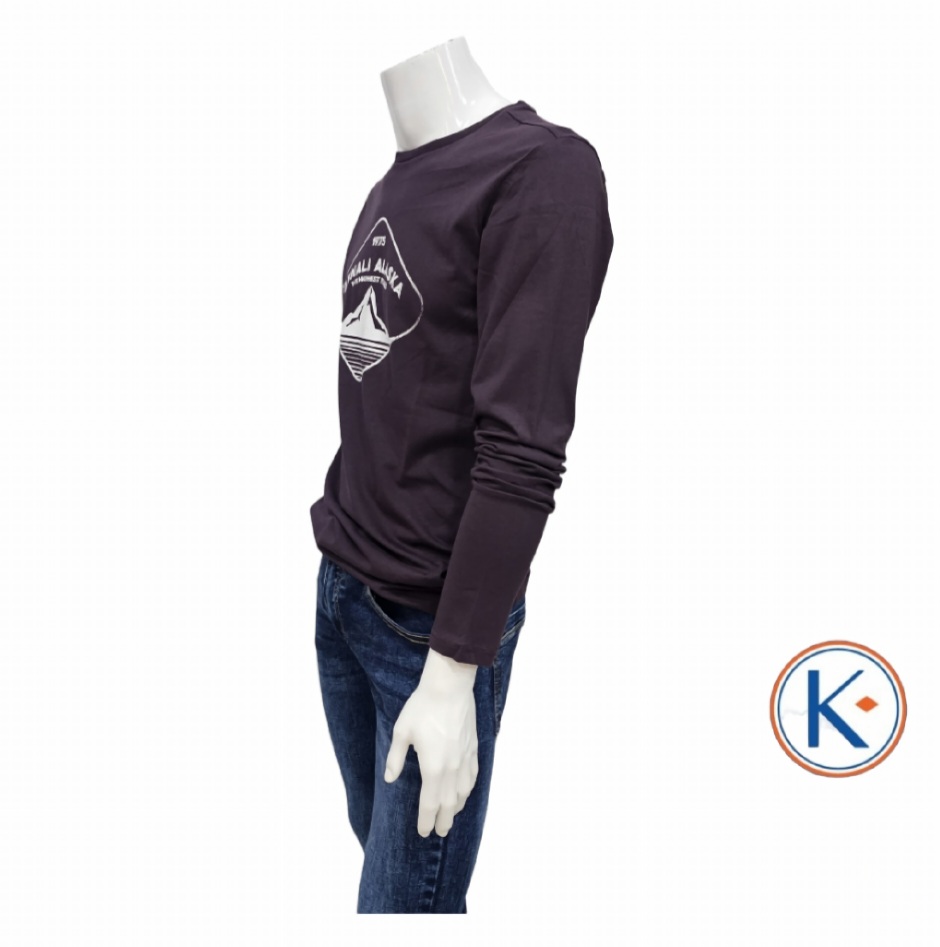 Camiseta manga larga burdeos hombre Losan