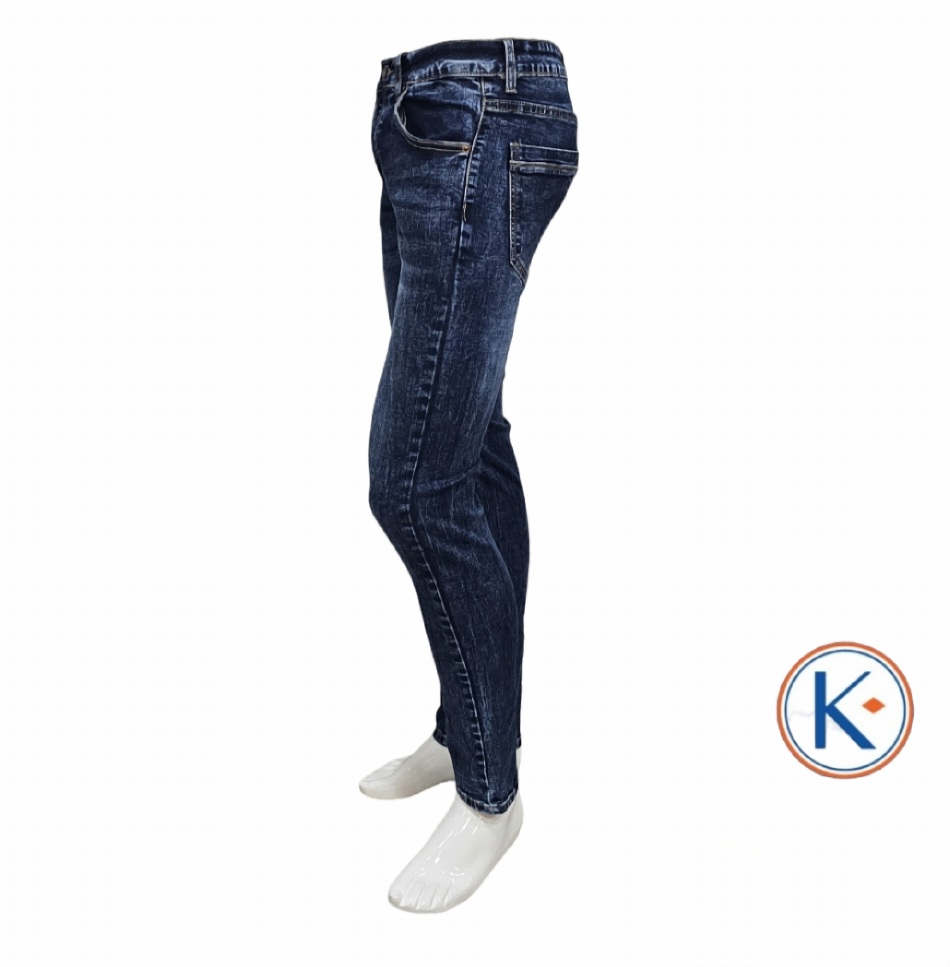 Vaquero elástico pitillo denim oscuro para hombre