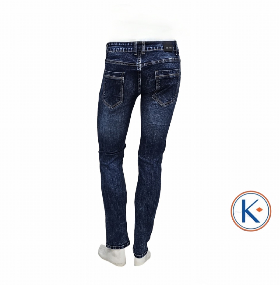 Vaquero elástico pitillo denim oscuro para hombre
