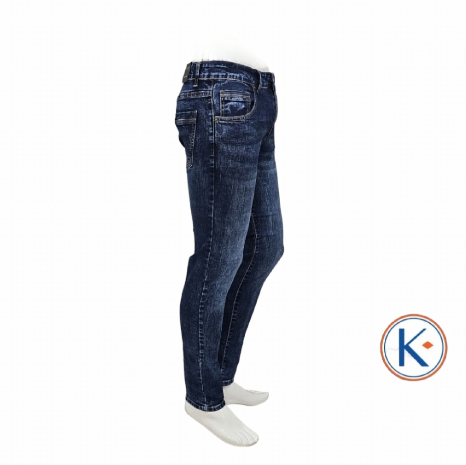 Vaquero elástico pitillo denim oscuro para hombre