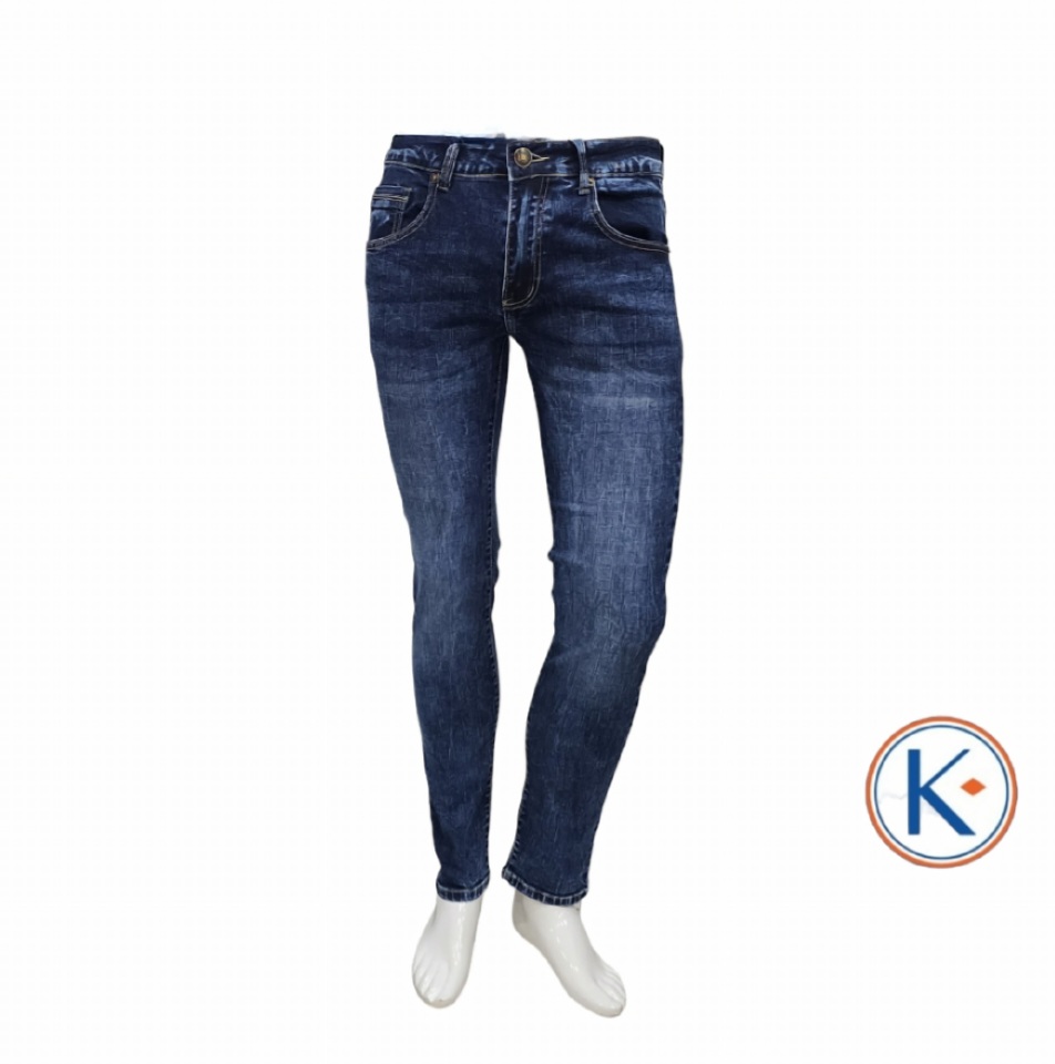 Vaquero elástico pitillo denim oscuro para hombre