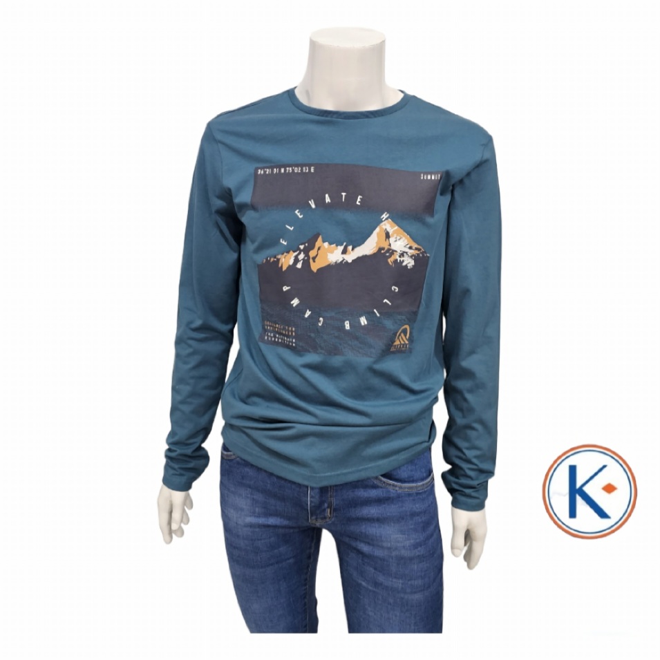 Camiseta manga larga montañas hombre Losan