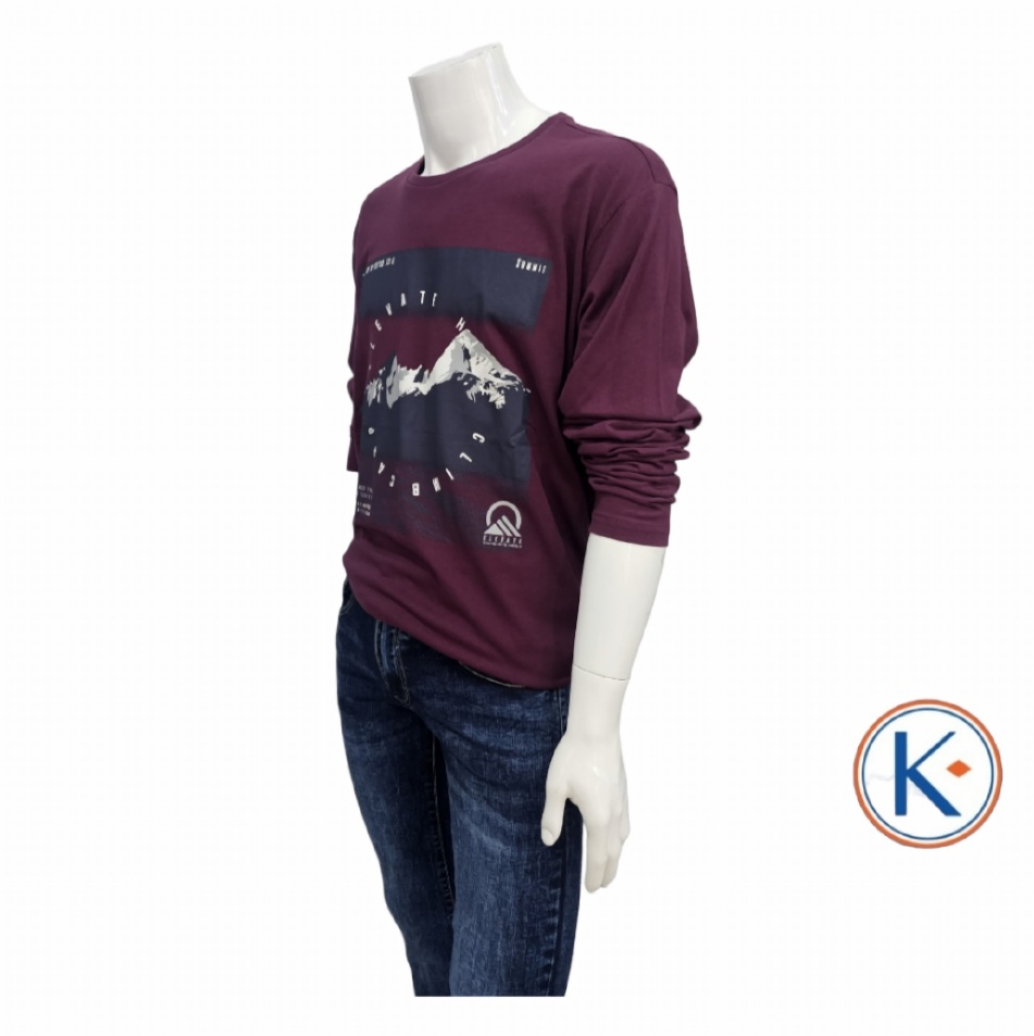 Camiseta manga larga montañas tallas grandes hombre Losan