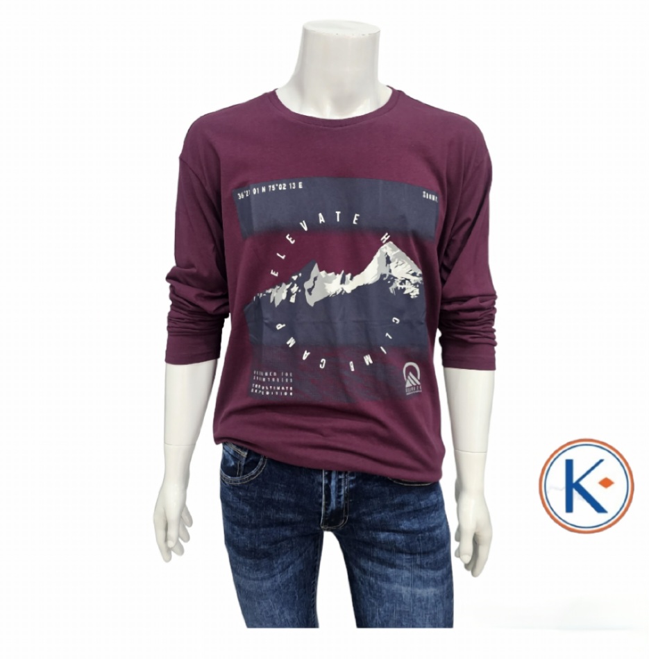 Camiseta manga larga montañas tallas grandes hombre Losan