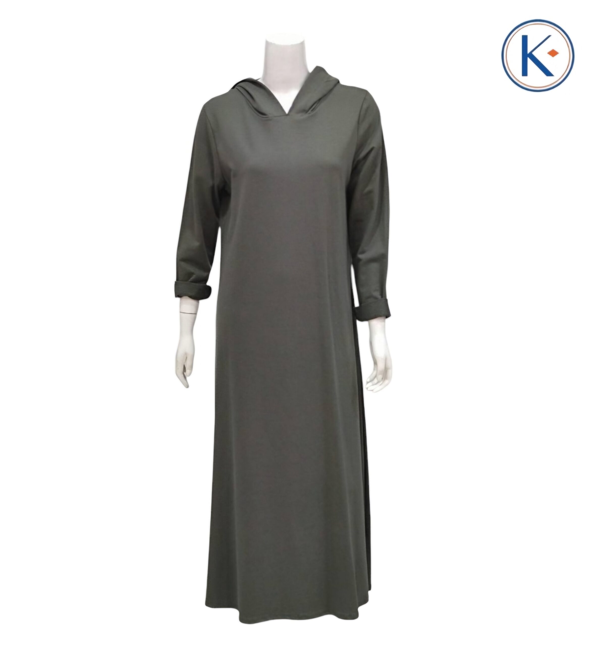 Vestido deportivo largo con capucha