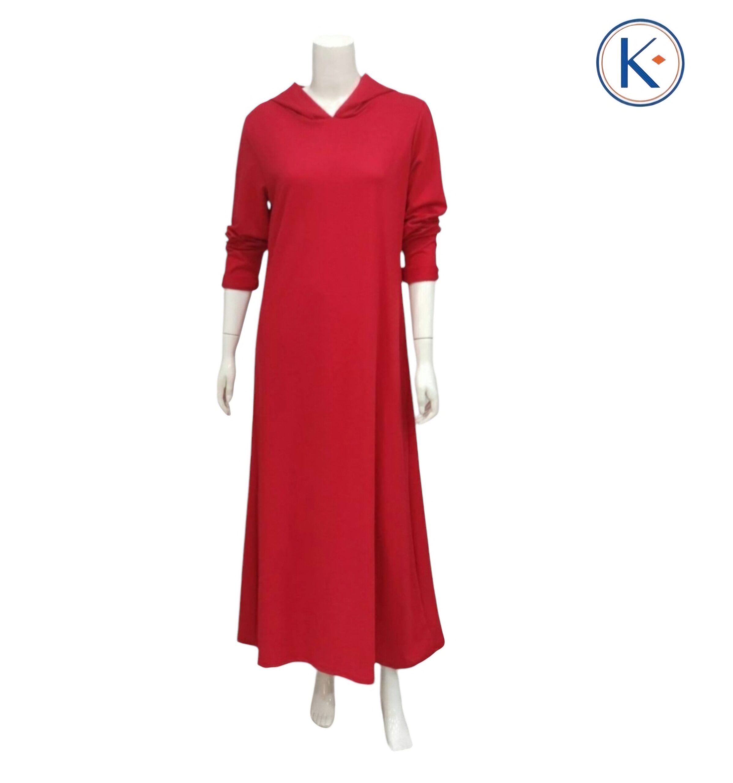 Vestido deportivo largo con capucha