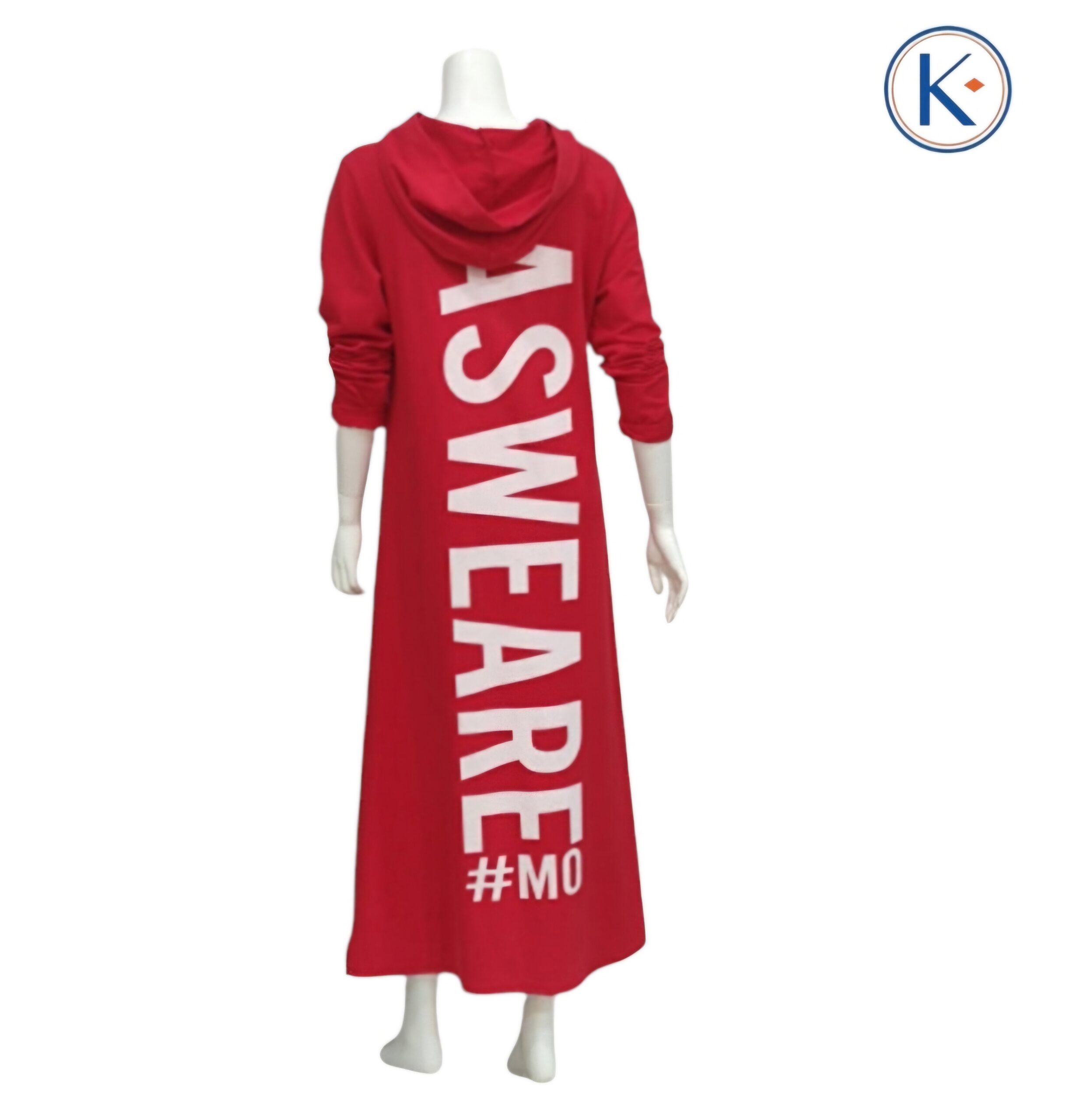 Vestido deportivo largo con capucha