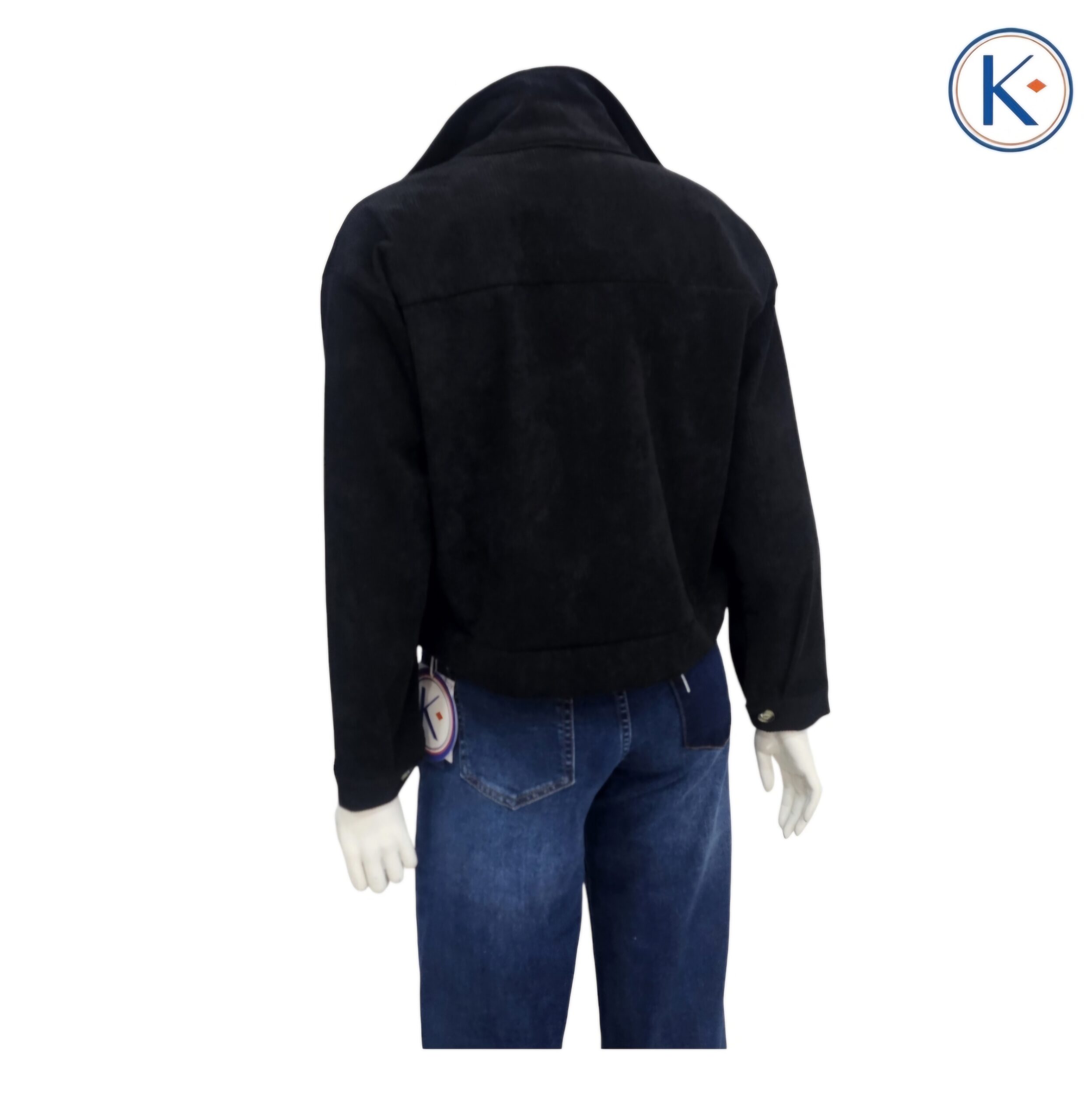 Chaqueta Pana Cropped Oversize con Botones