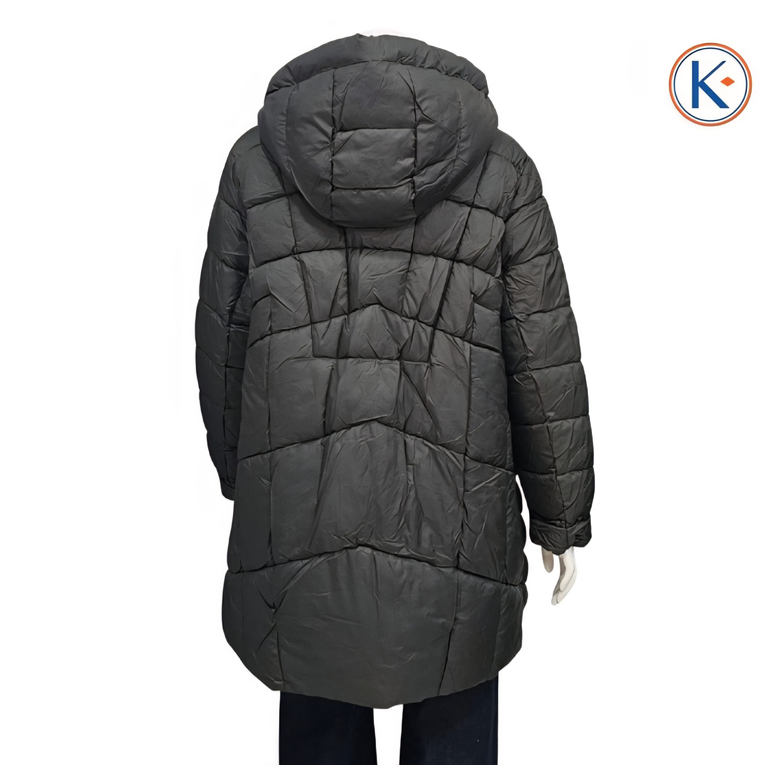 Cazadora nylon tallas grandes verde con capucha desmontable