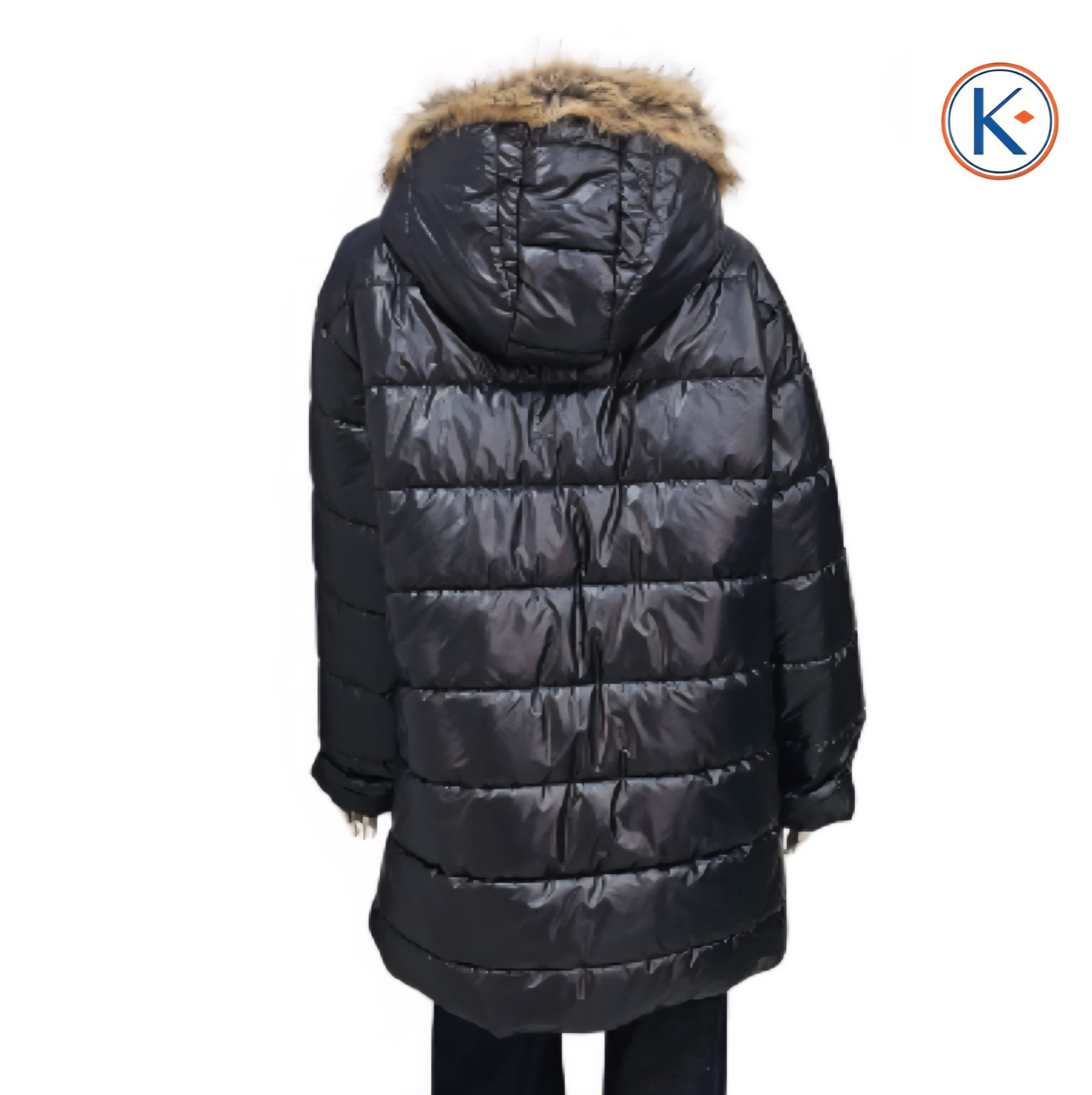 Chaquetón acolchado tallas grandes capucha desmontable negro
