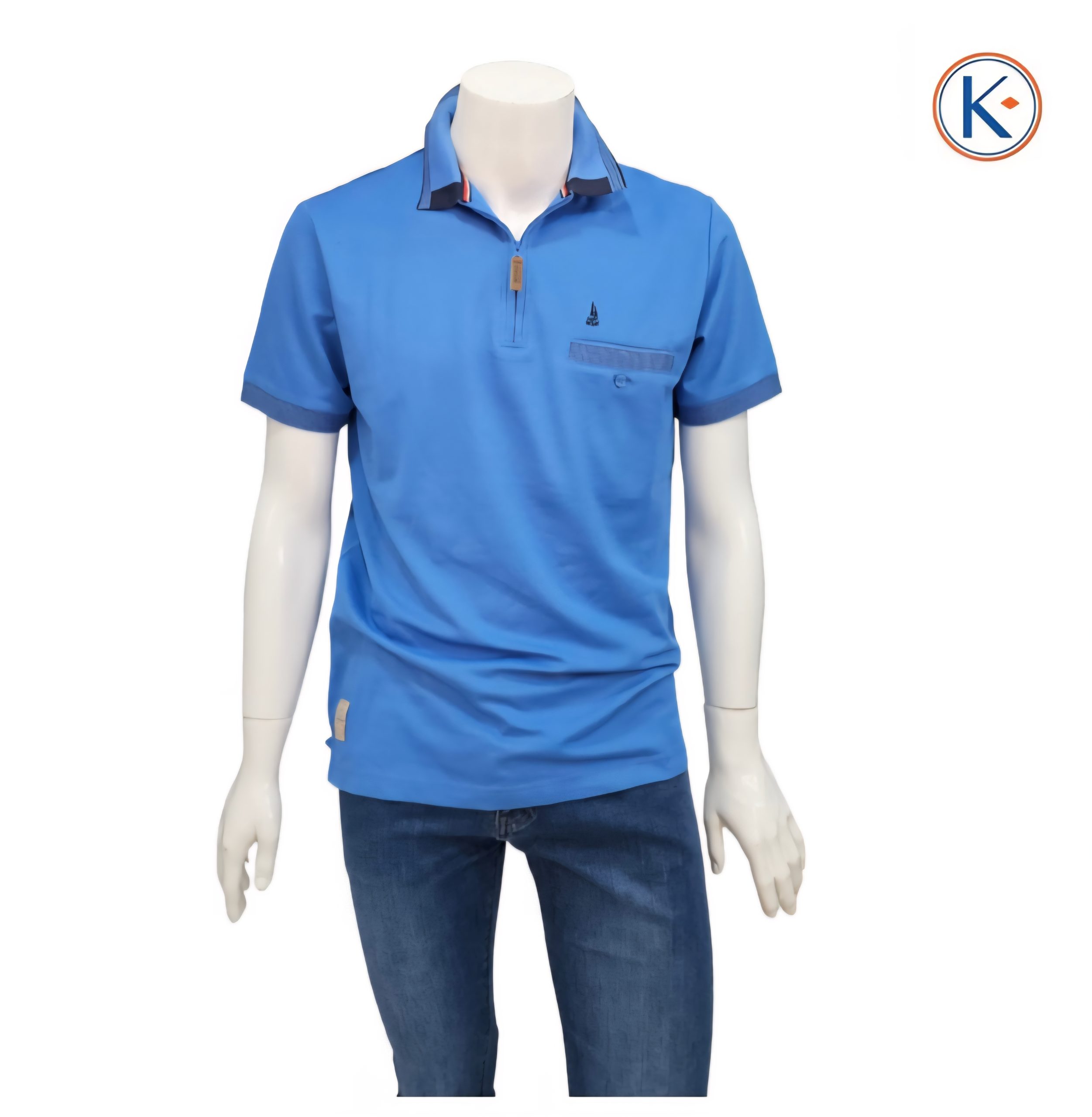Polo granito Nisko hombre con cremallera