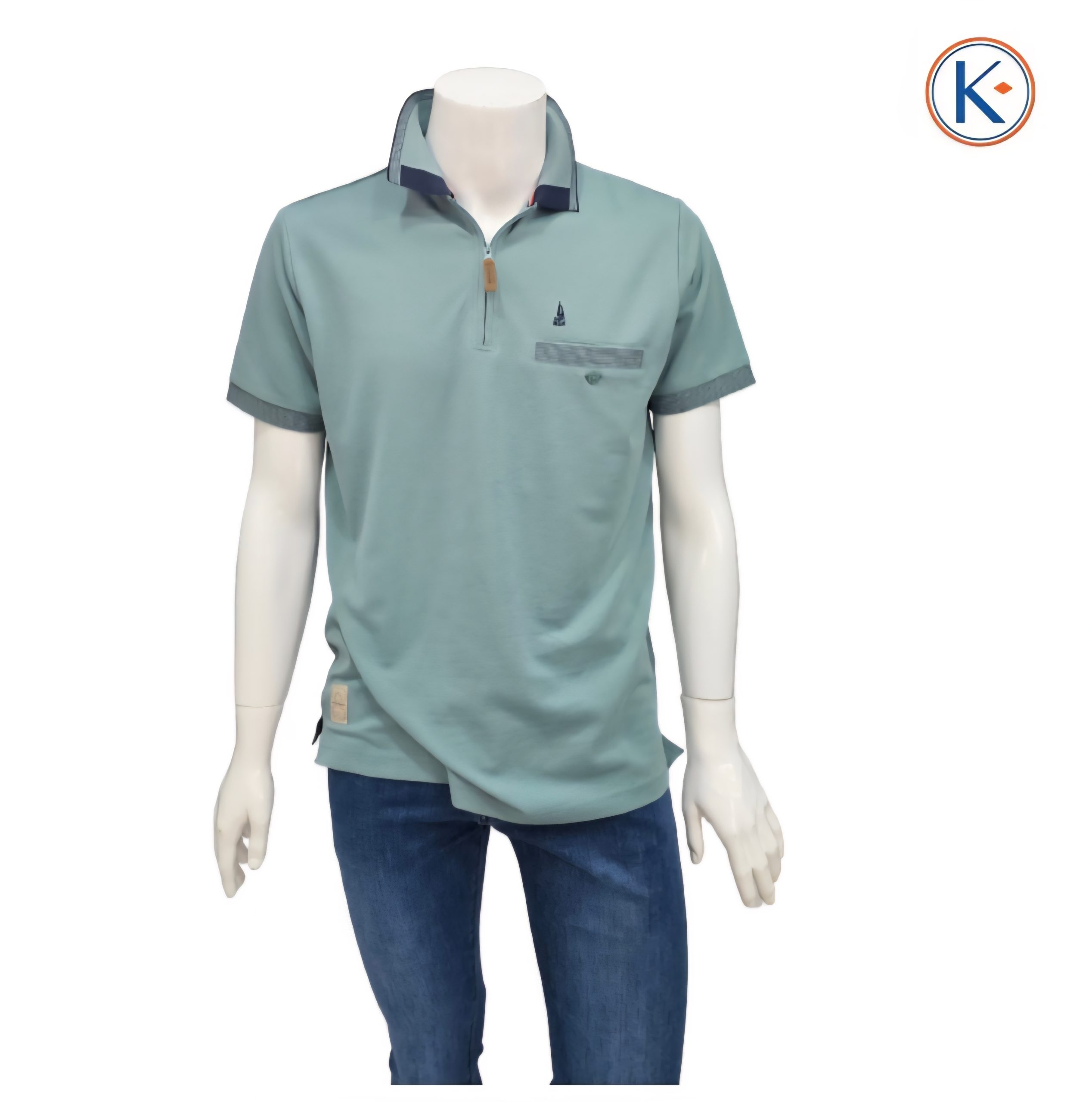 Polo granito Nisko hombre con cremallera