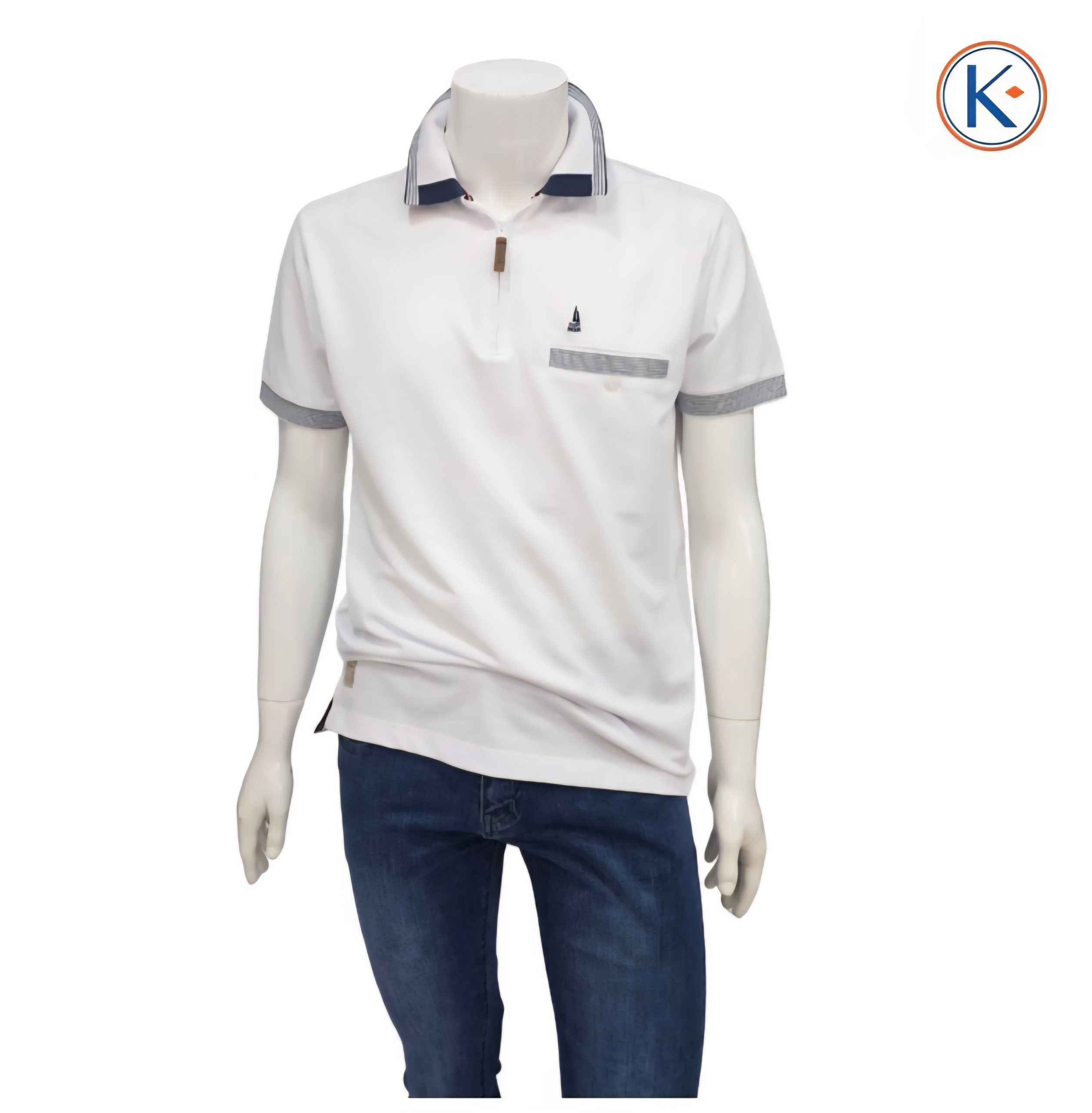 Polo granito Nisko hombre con cremallera