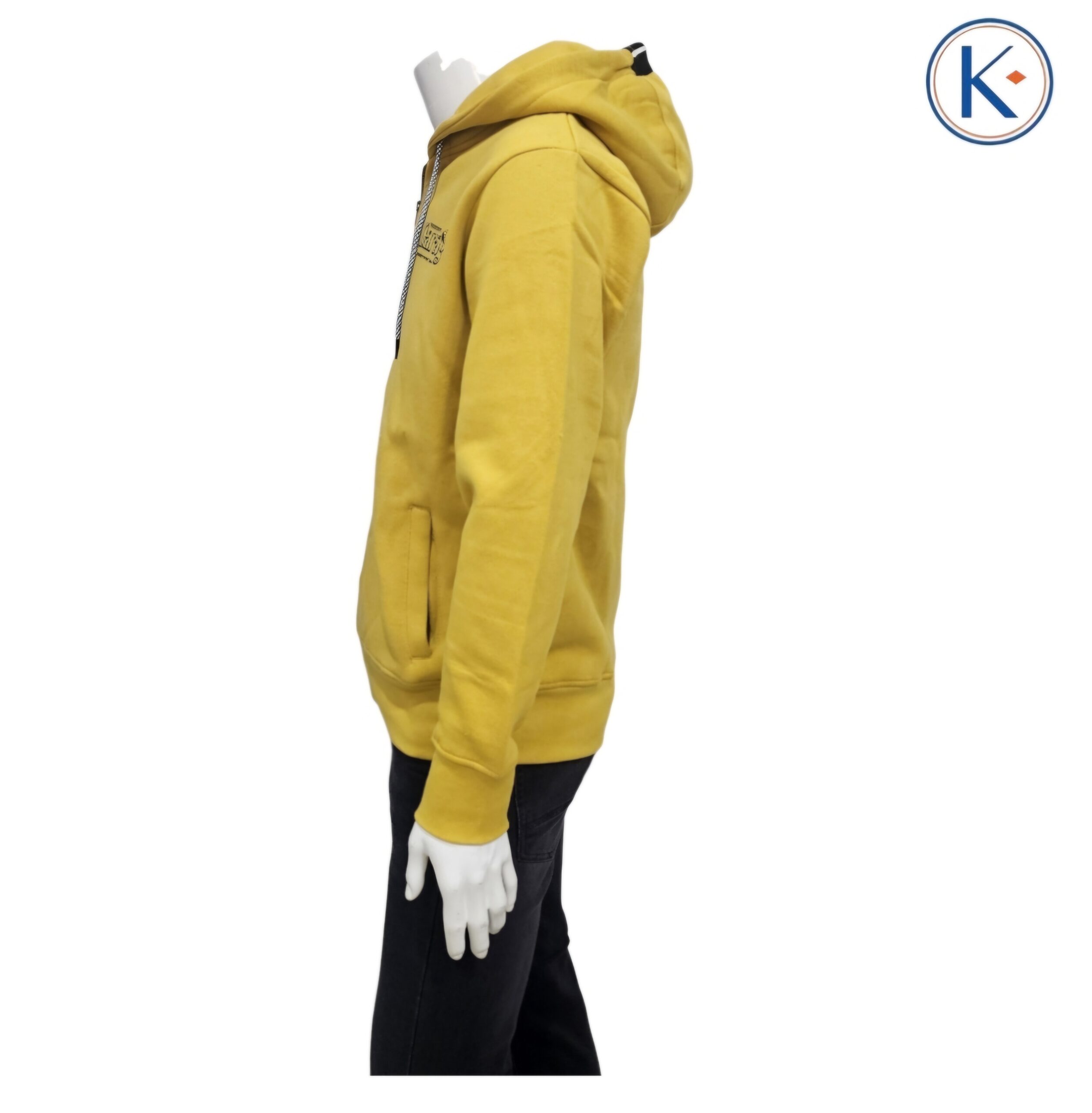 Sudadera con capucha mostaza para chico