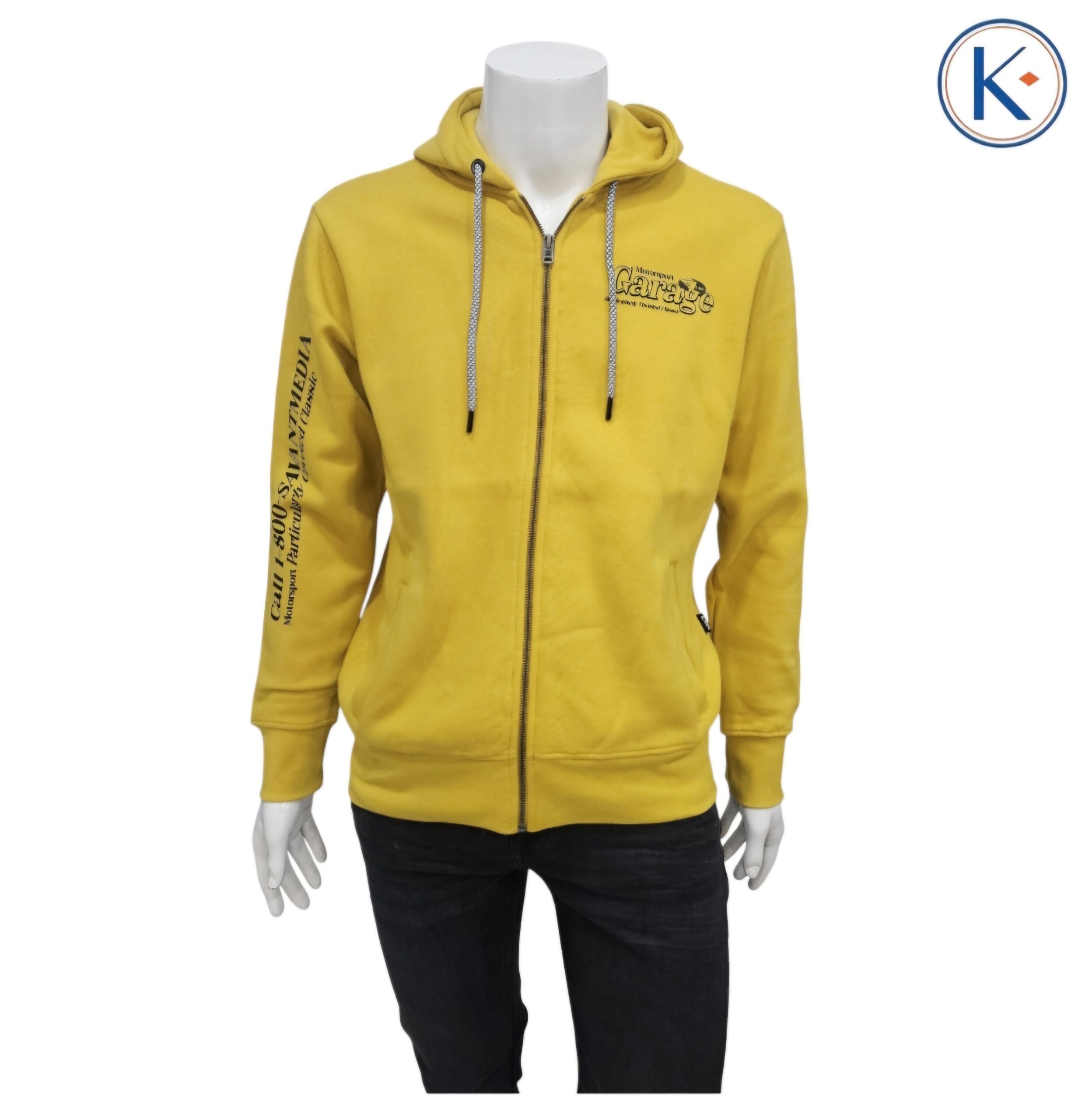 Sudadera con capucha mostaza para chico
