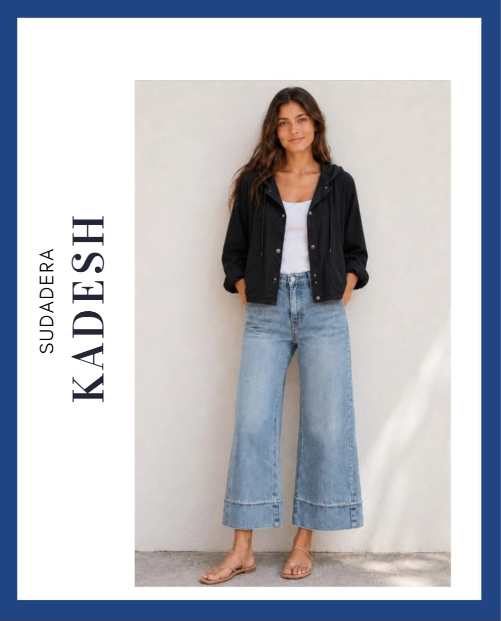 Sudadera abierta oversize con capucha en algodón