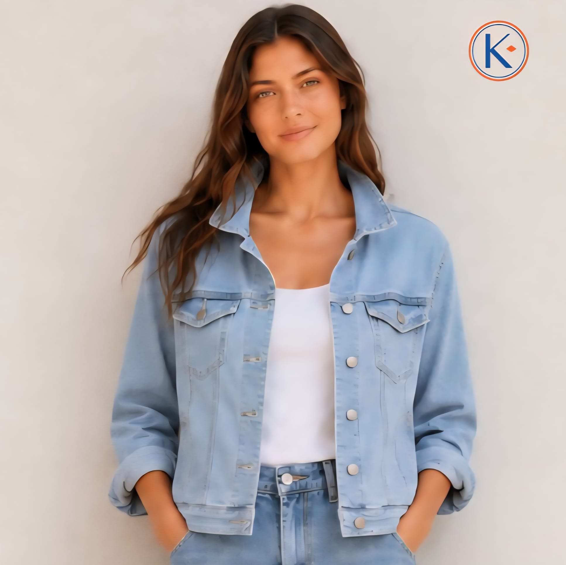 Cazadora vaquera mujer denim claro