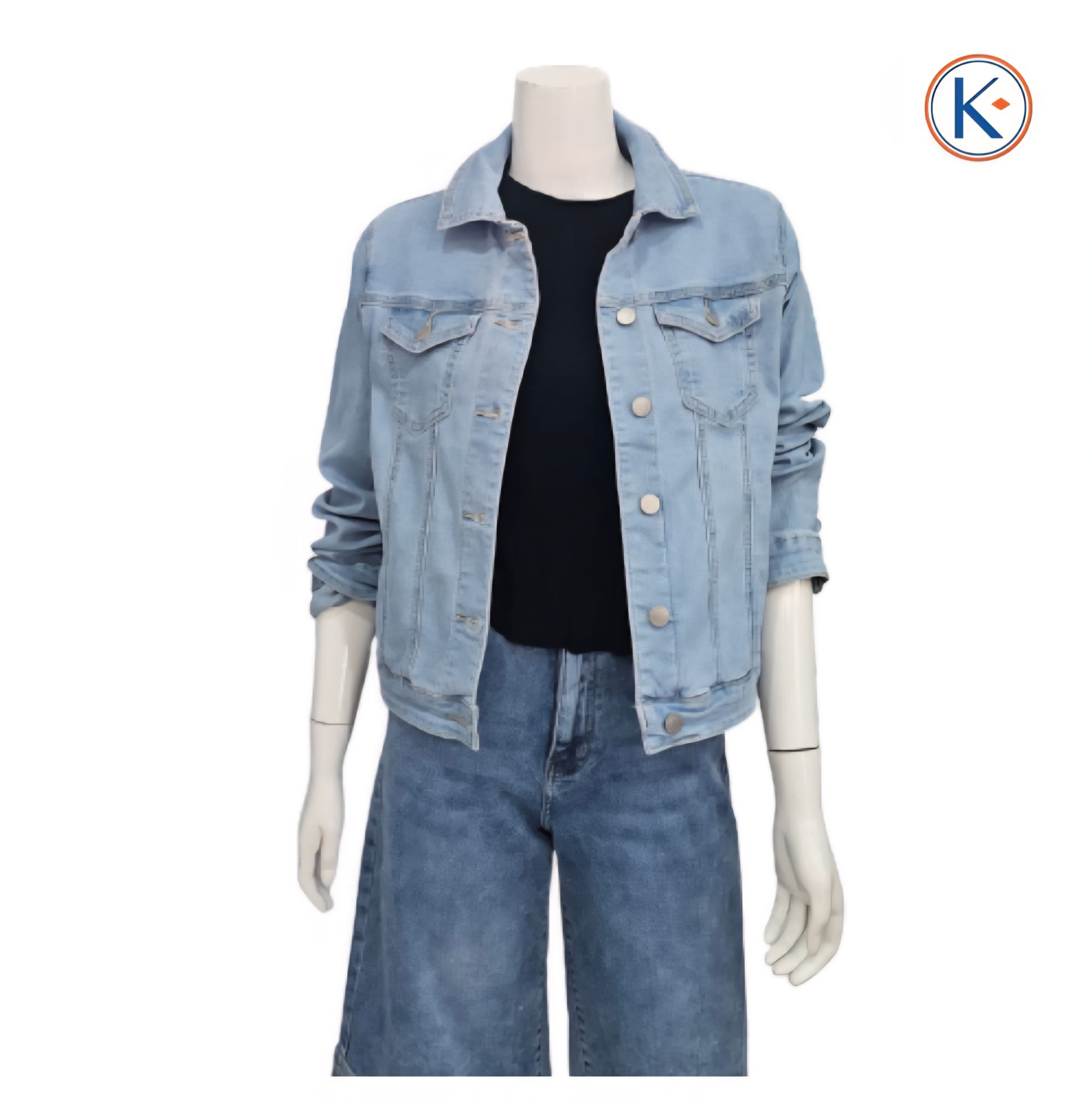 Cazadora vaquera mujer denim claro
